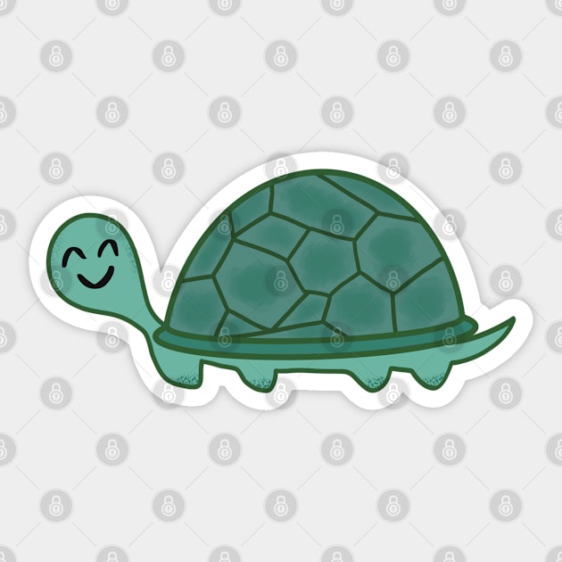 Cute Smiling Tortoise Turtle Sticker by Strong with Purpose